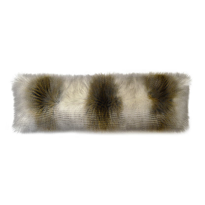D.V. KAP HOME   14" x 42" Fur Bolster Pillow - Alaskan Hawk Faux Fur    - 3085-AH-1442