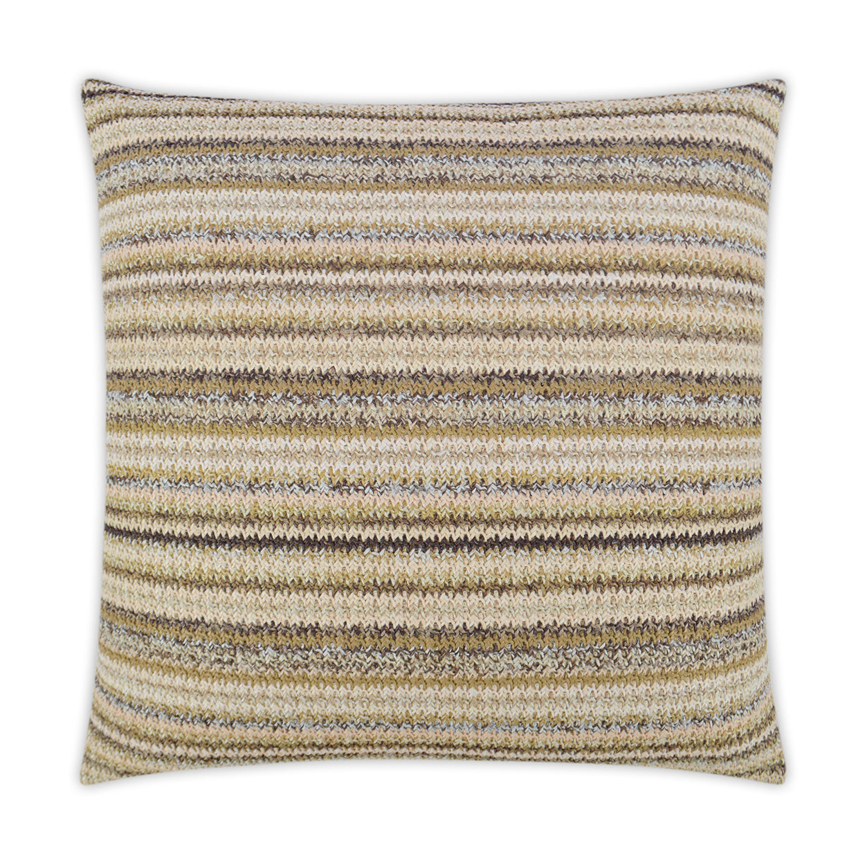 D.V. KAP HOME   24" x 24" Raffia Weave Pillow - Beach Global, Stripes    - 3104-B-2424