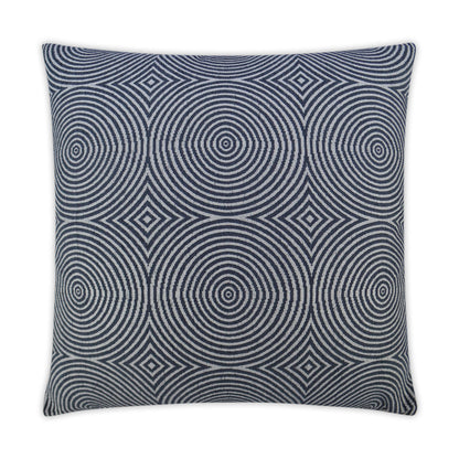 D.V. KAP HOME   24" x 24" Transform Pillow - Indigo Modern, Geometric    - 3105-I-2424