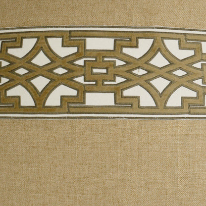 D.V. KAP HOME   24" x 24" Lyon Pillow - Saffron Band / Ribbon    - 3122-S-2424