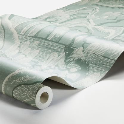 SCHUMACHER WALLCOVERING  BORASTAPETER INDIGO GARDEN   MINERAL   - 3131