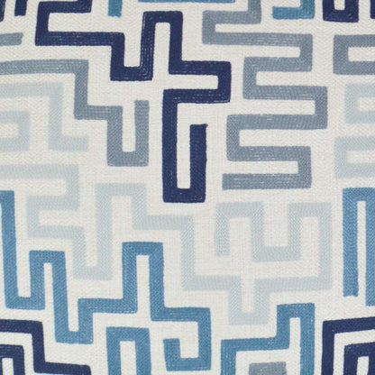 D.V. KAP HOME   24" x 24" Labyrinth Pillow - Indigo Modern    - 3132-I-2424