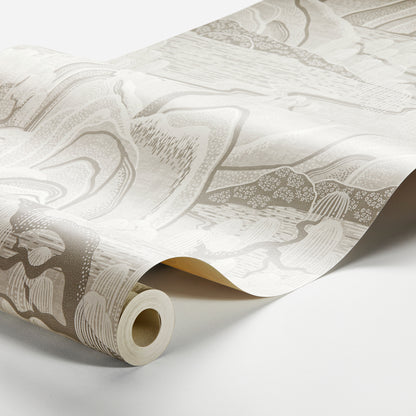 SCHUMACHER  Borastapeter INDIGO GARDEN   GREY   - 3134