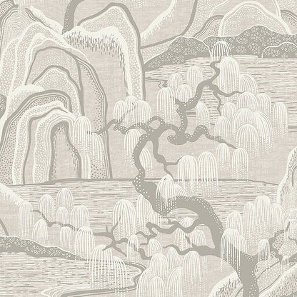 SCHUMACHER  Borastapeter INDIGO GARDEN   GREY   - 3134