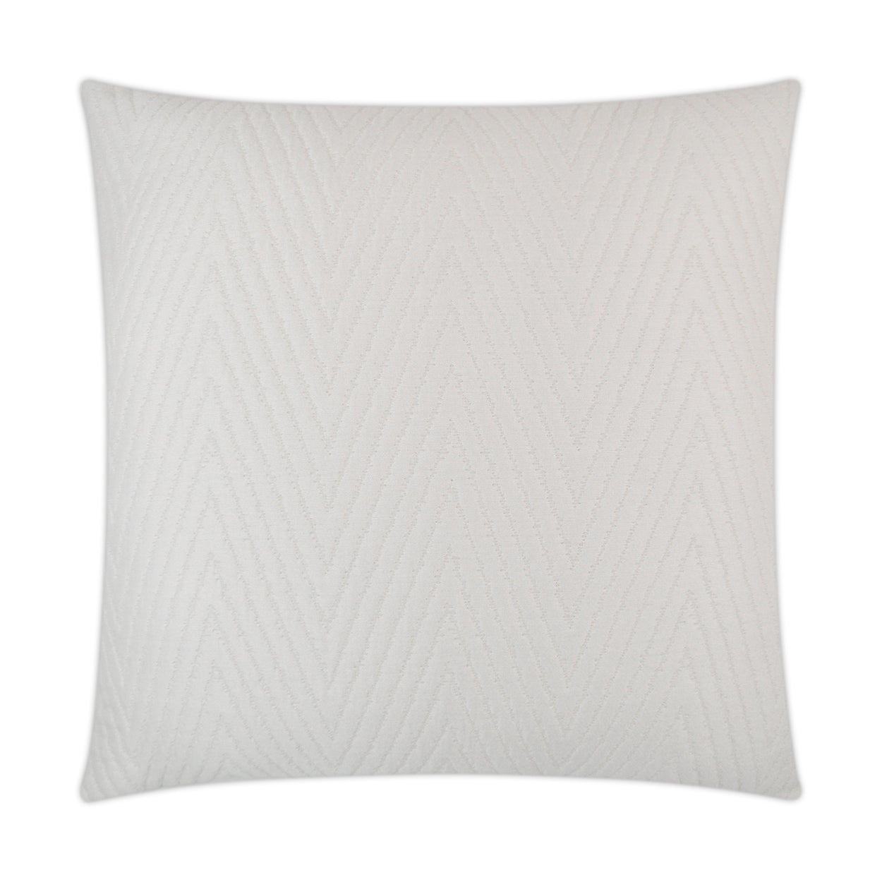 D.V. KAP HOME   24" x 24" Demure Pillow - Ivory Solid, Chevron    - 3138-I-2424