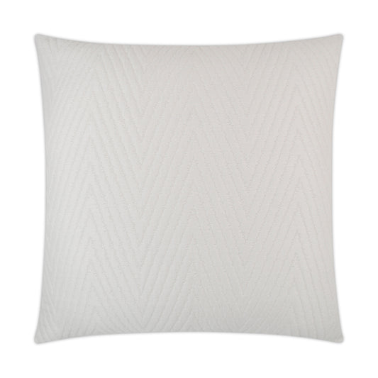 D.V. KAP HOME   24" x 24" Demure Pillow - Ivory Solid, Chevron    - 3138-I-2424