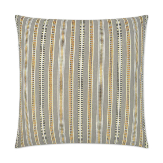 D.V. KAP HOME   24" x 24" Diaz Pillow - Cobblestone Stripes    - 3141-C-2424
