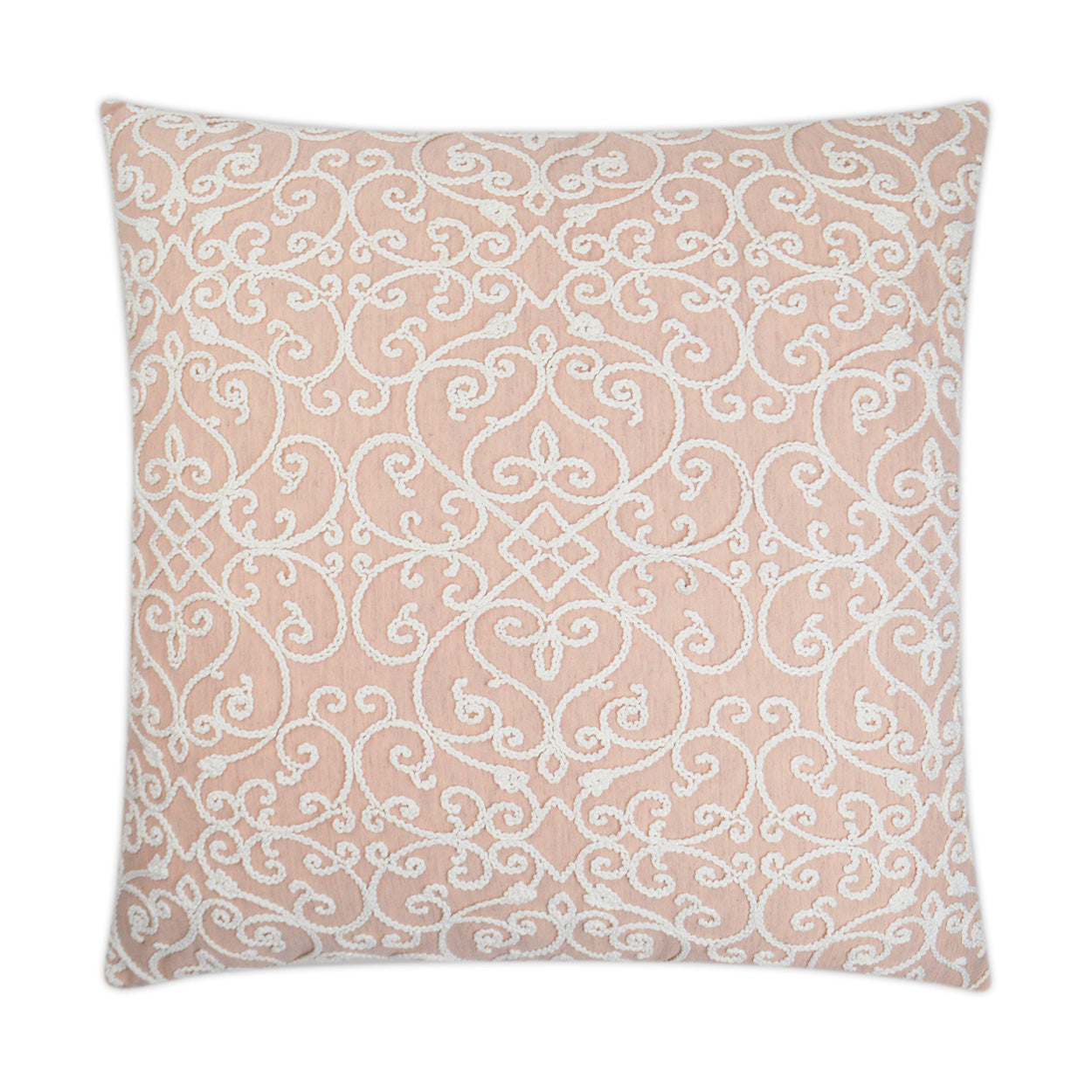 D.V. KAP HOME   24" x 24" Serafim Pillow - Rose Transitional    - 3143-R-2424