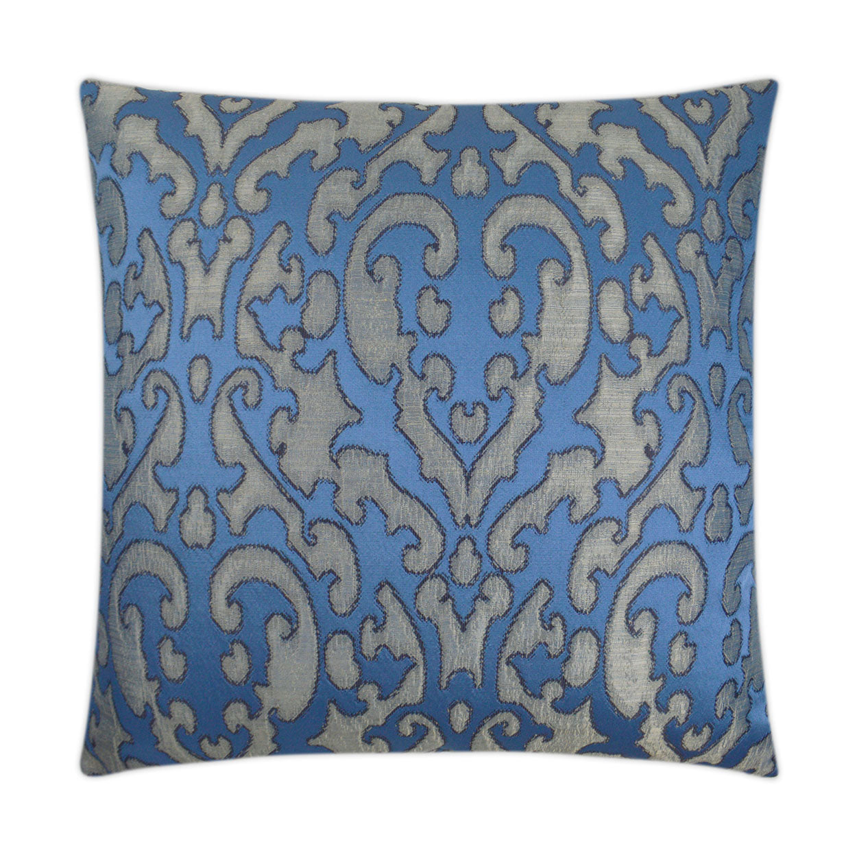 D.V. KAP HOME   24" x 24" Bokhara Pillow - Bluestone Traditional    - 3148-B-2424