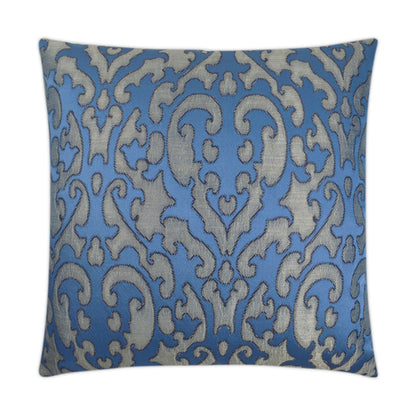 D.V. KAP HOME   24" x 24" Bokhara Pillow - Bluestone Traditional    - 3148-B-2424