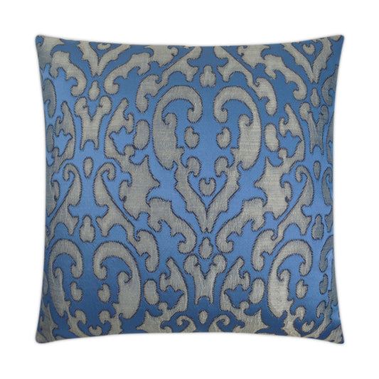 D.V. KAP HOME   24" x 24" Bokhara Pillow - Bluestone Traditional    - 3148-B-2424