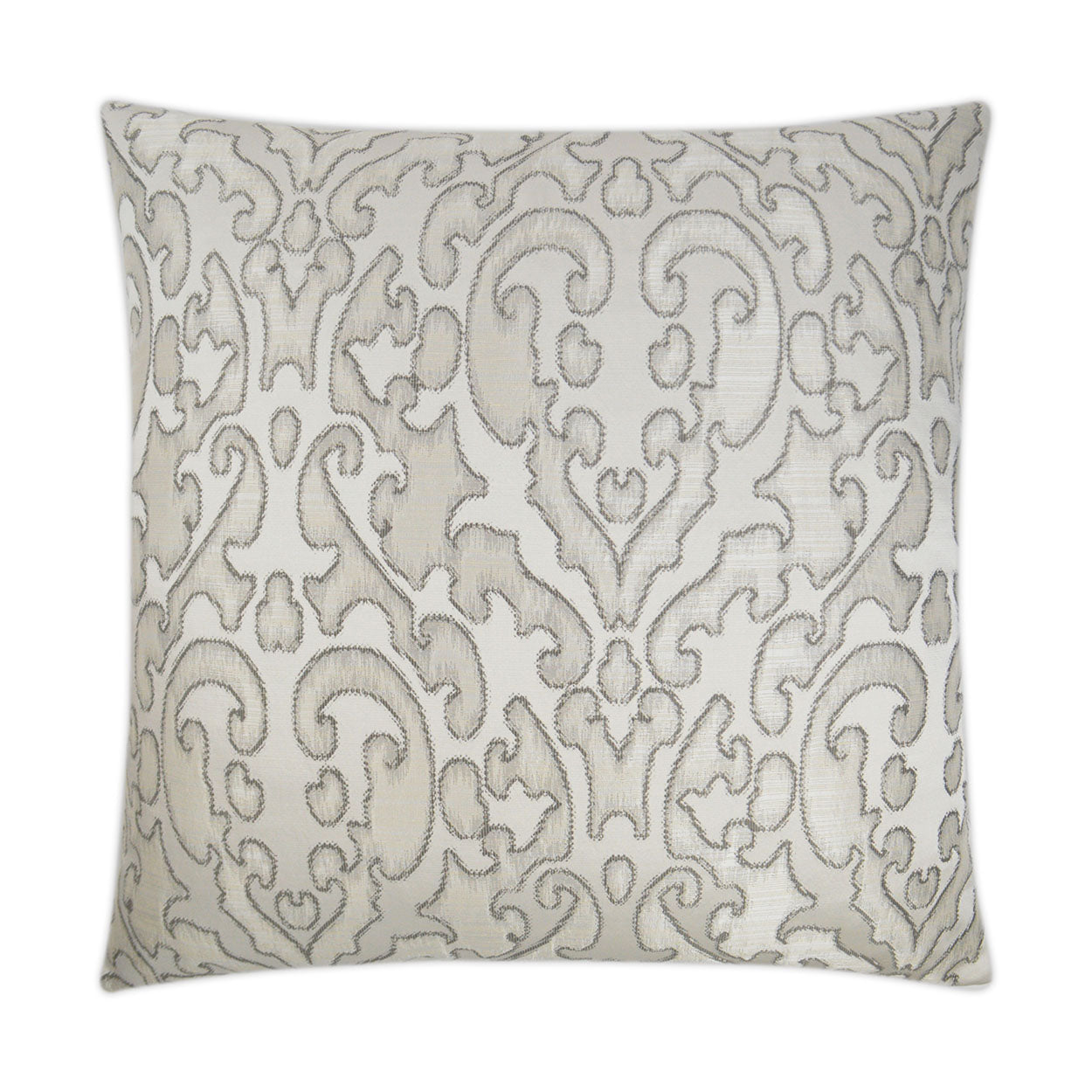 D.V. KAP HOME   24" x 24" Bokhara Pillow - Ivory Traditional    - 3148-I-2424