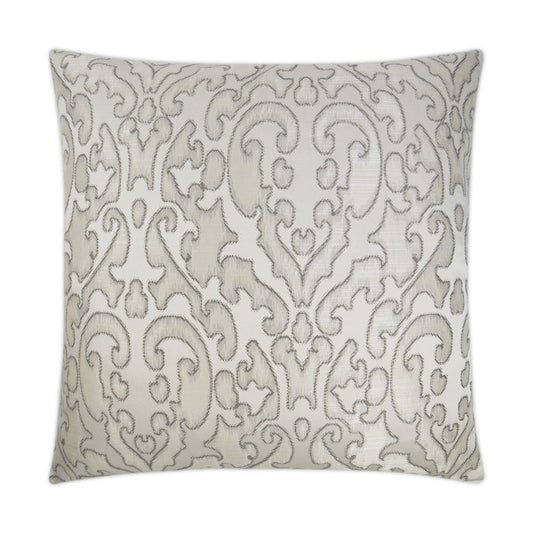 D.V. KAP HOME   24" x 24" Bokhara Pillow - Ivory Traditional    - 3148-I-2424