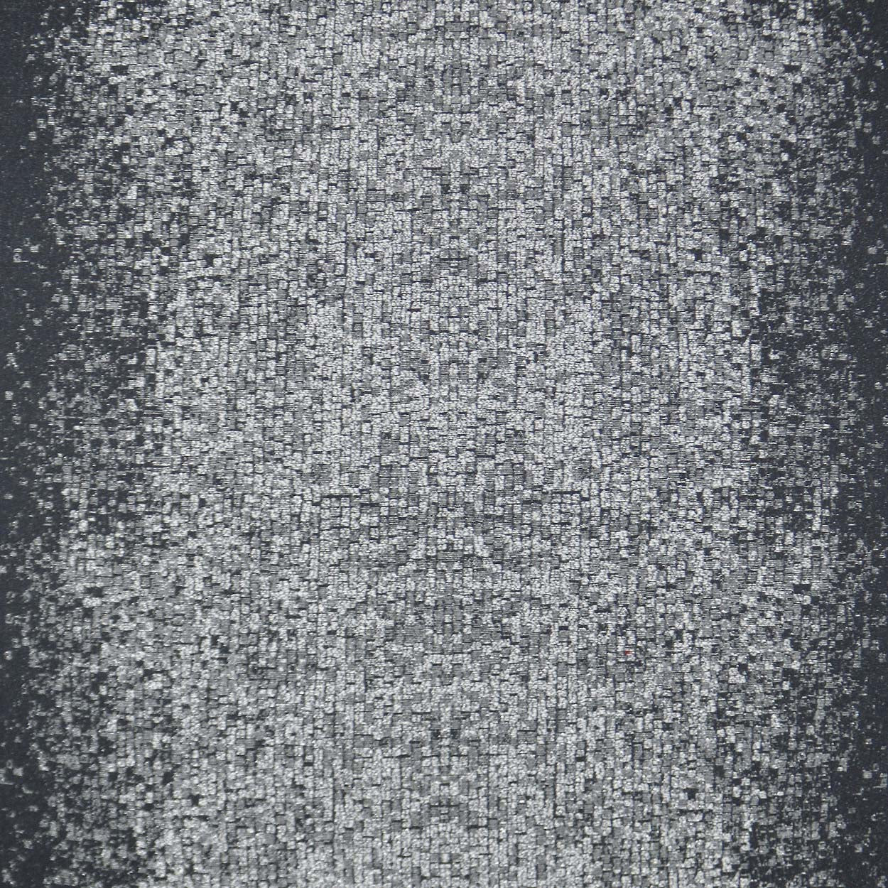 Gray textured fabric with speckled gradient; modern woven pattern for upholstery or rug.