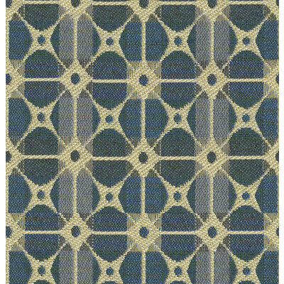 KRAVET CONTRACT CRYPTON GEOMETRIC BLUE,BEIGE,   - 31549.516.0