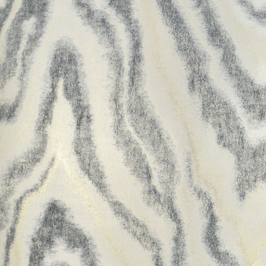 D.V. KAP HOME 3157-C-YARD Waves Fabric - Charcoal Glam, Transitional  Gold, Grey   - Waves