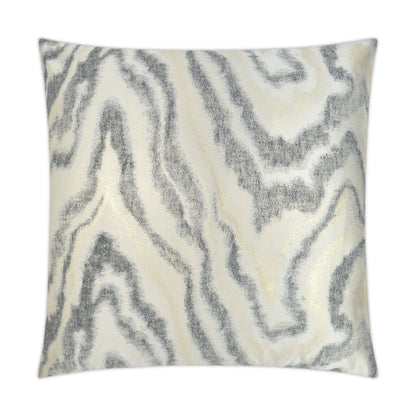 D.V. KAP HOME   24" x 24" Waves Pillow - Charcoal Glam, Transitional    - 3157-C-2424