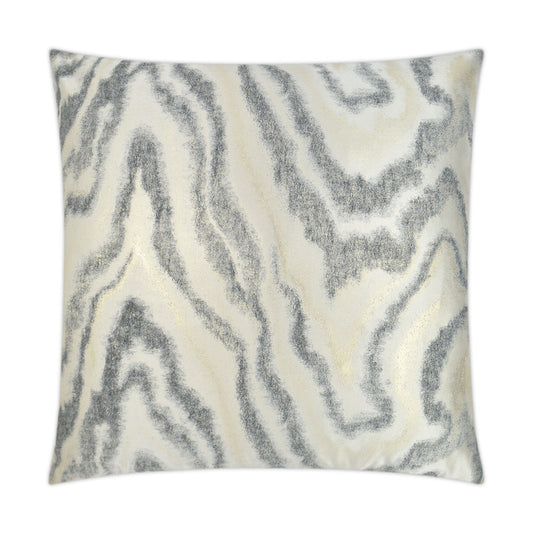 D.V. KAP HOME   24" x 24" Waves Pillow - Charcoal Glam, Transitional    - 3157-C-2424