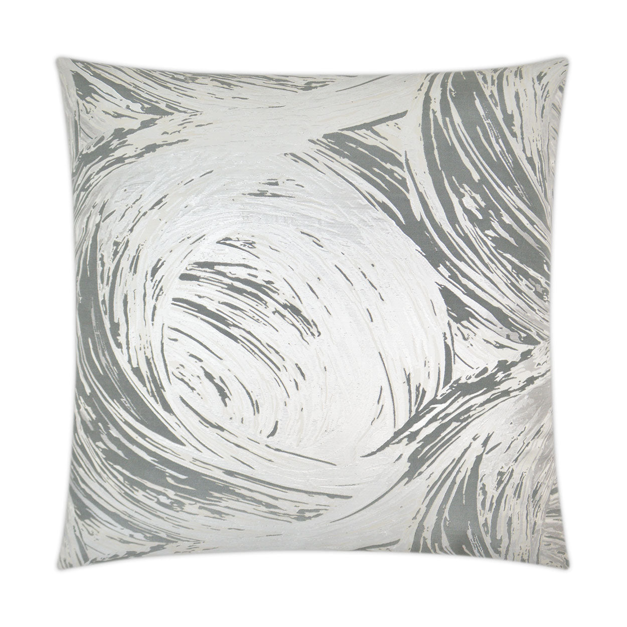 D.V. KAP HOME   24" x 24" Tornado Pillow - Pewter Modern, Abstract    - 3159-P-2424