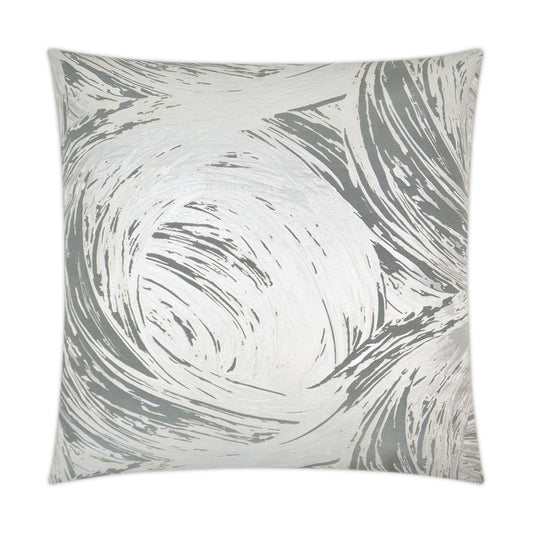 D.V. KAP HOME   24" x 24" Tornado Pillow - Pewter Modern, Abstract    - 3159-P-2424