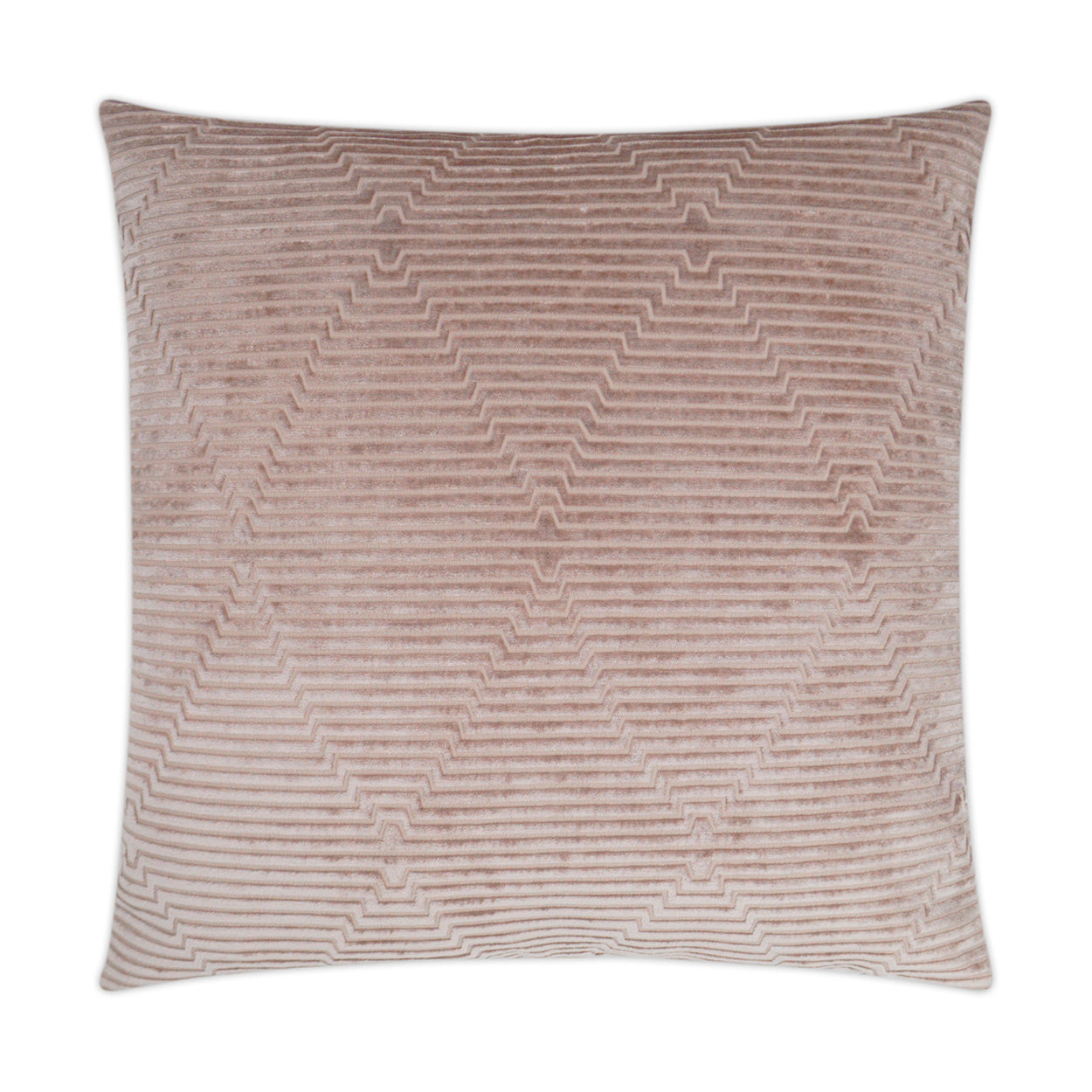 D.V. KAP HOME   24" x 24" Outline Pillow - Blush Solid, Textured    - 3164-B-2424
