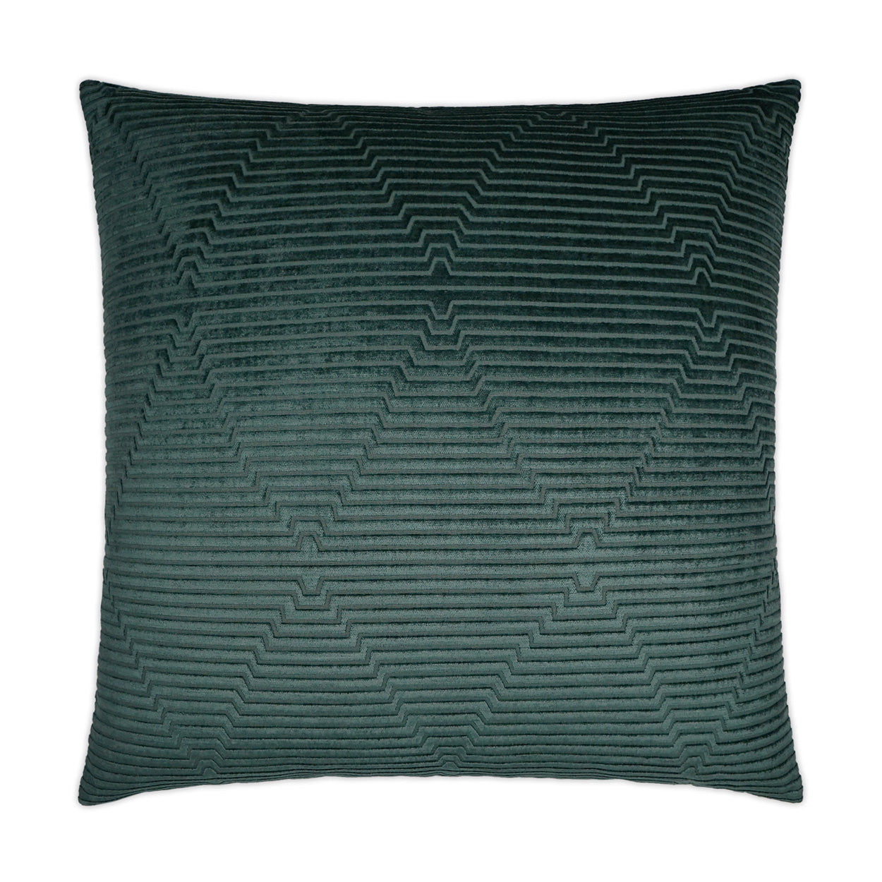 D.V. KAP HOME   24" x 24" Outline Pillow - Hunter Solid, Textured    - 3164-H-2424