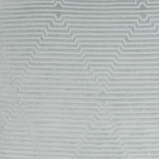 Light grey fabric with a raised zigzag chevron pattern formed by horizontal lines.