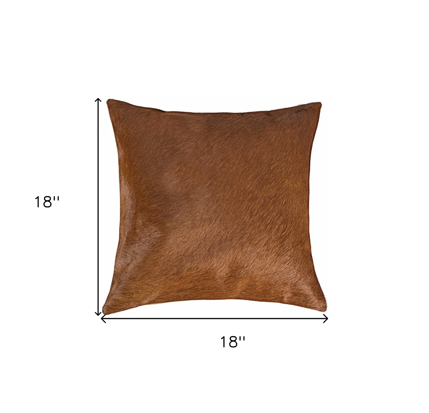 18" Red Cowhide Throw Pillow