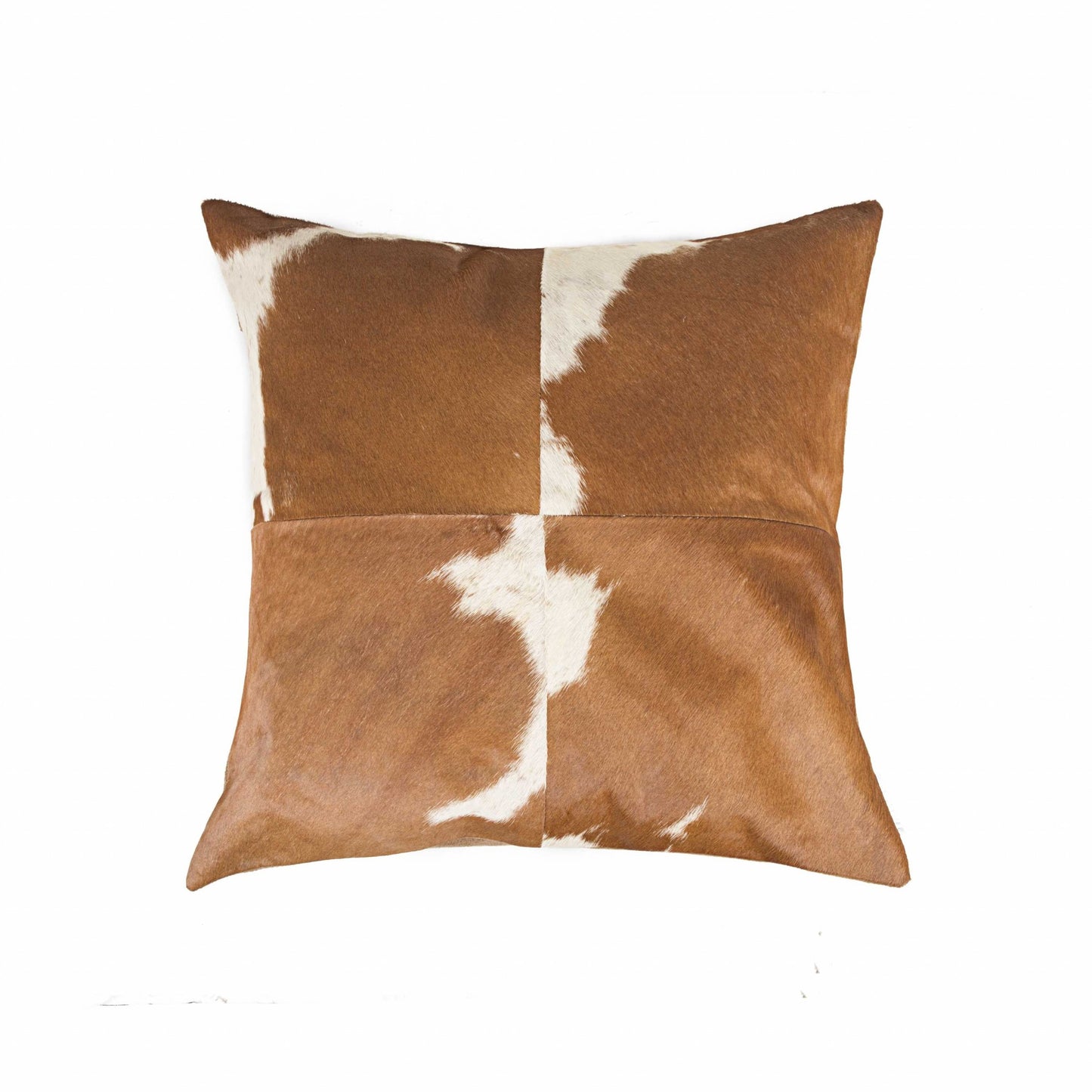 18" Black and White Cowhide Throw Pillow