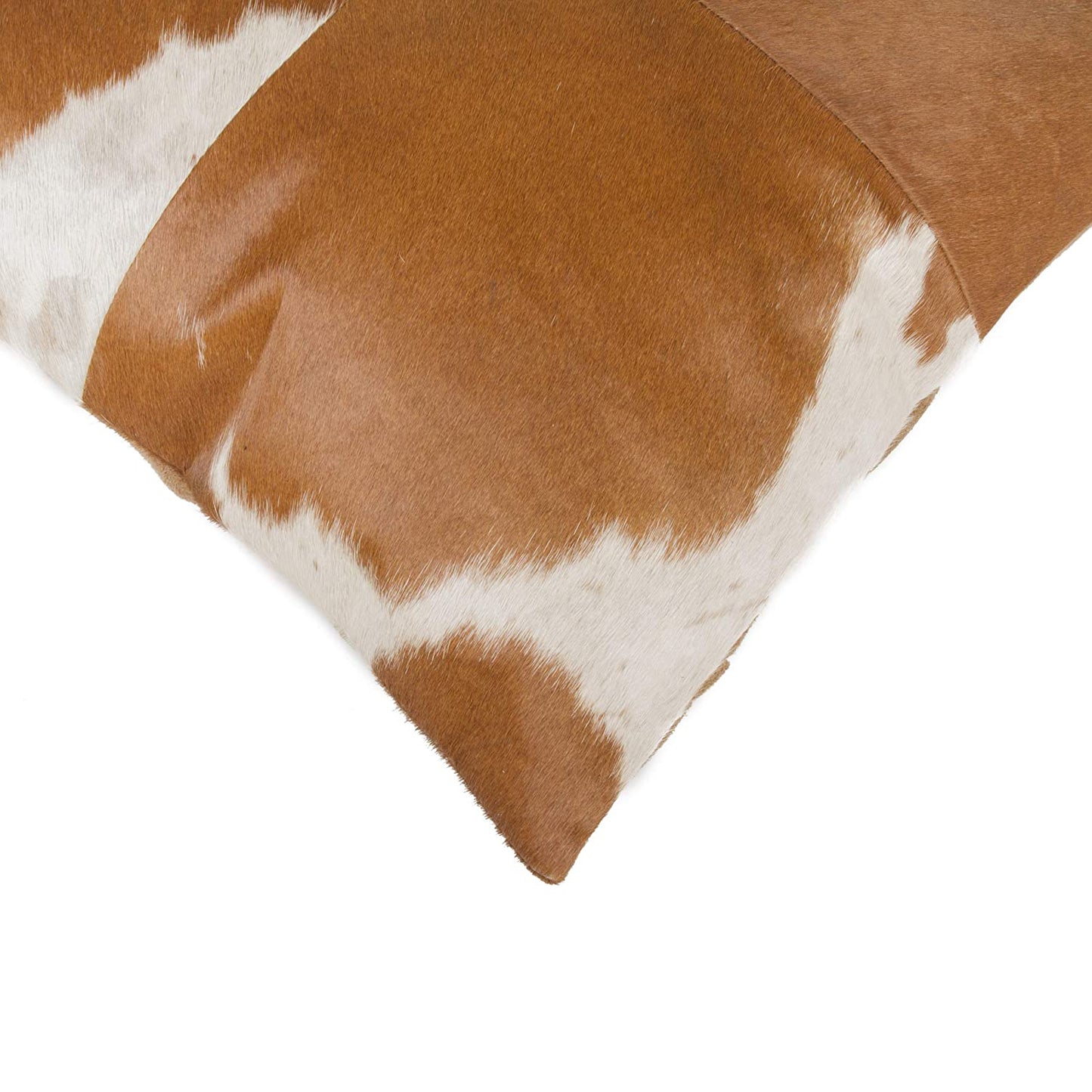 18" Black and White Cowhide Throw Pillow