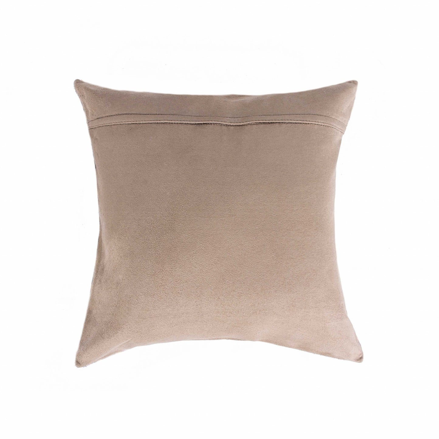 18" Gray Cowhide Throw Pillow