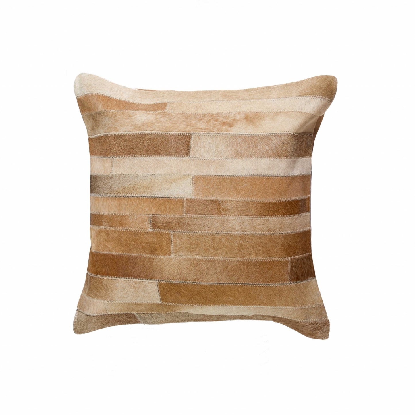 18" Chocolate Cowhide Throw Pillow