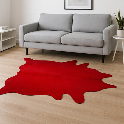 6' X 7' Blue Cowhide Area Rug