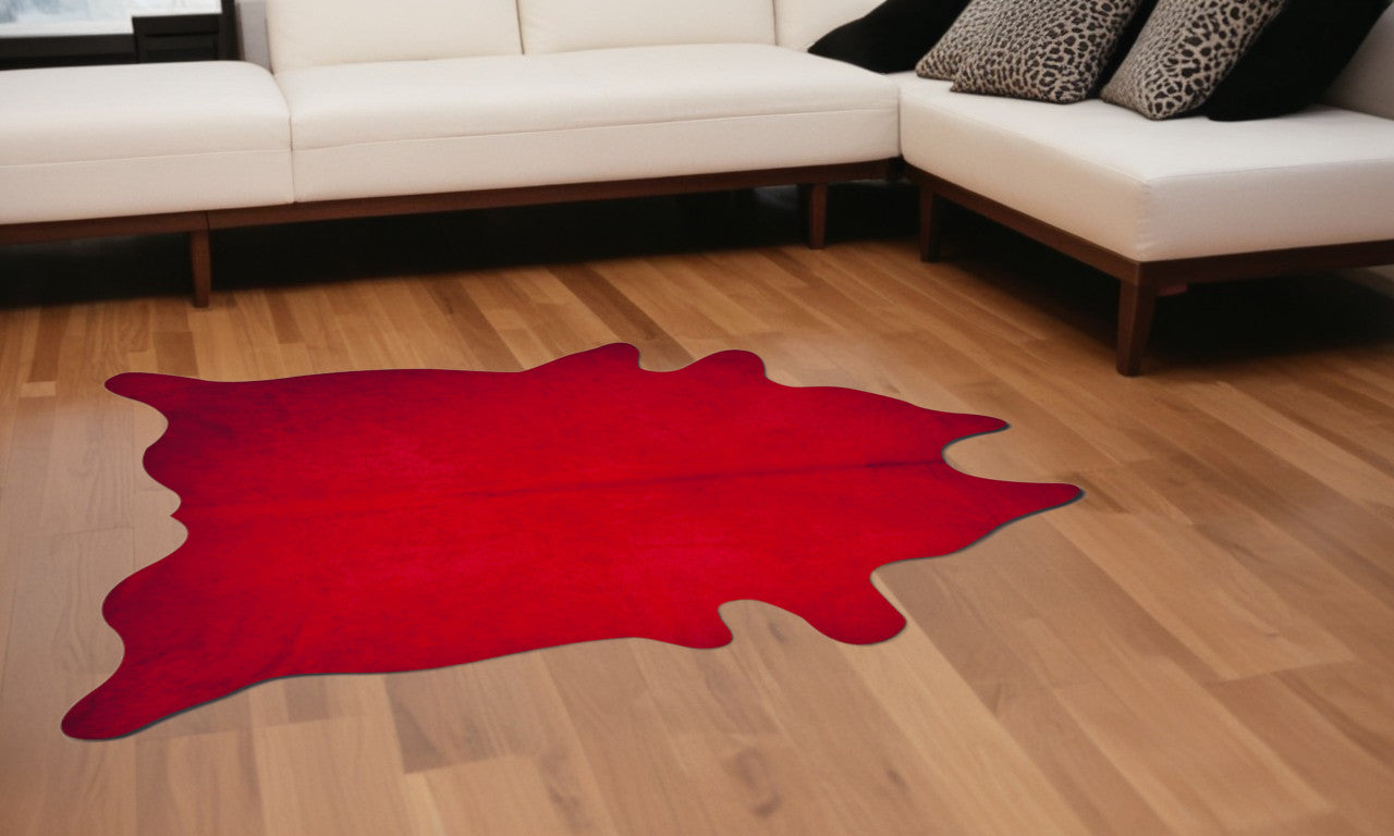 72" X 84" Orange Cowhide - Rug