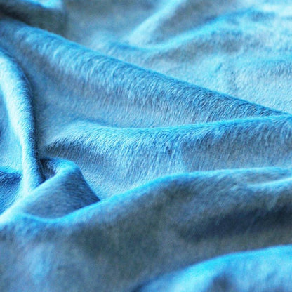 6' X 7' Blue Cowhide Area Rug