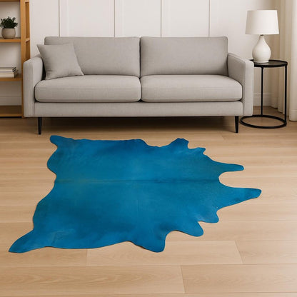 6' X 7' Purple Cowhide Area Rug
