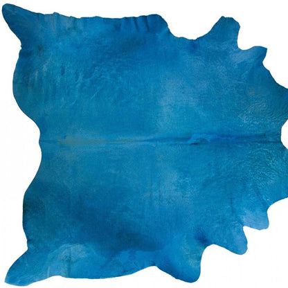 6' X 7' Red Cowhide Area Rug