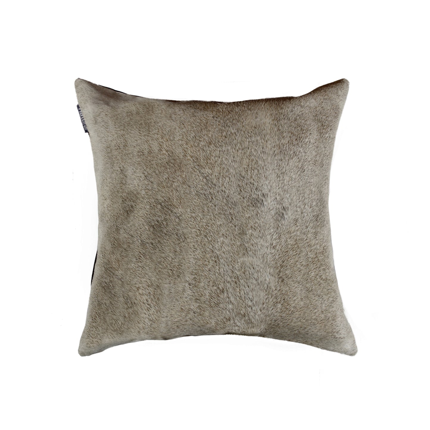 18" Gray Cowhide Throw Pillow