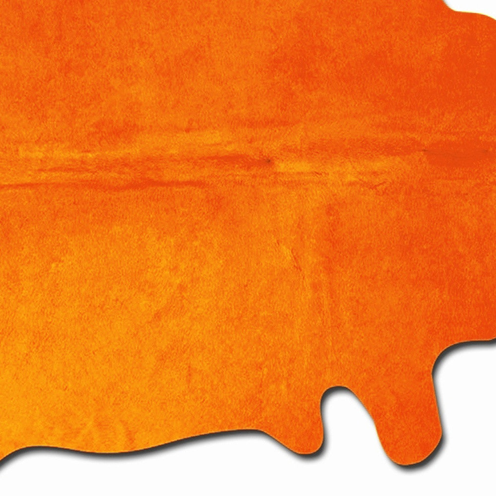 72" X 84" Orange Cowhide - Rug