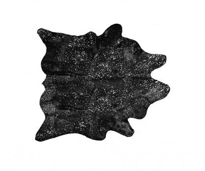 6' X 7' Gray Cowhide Cowhide Print Area Rug
