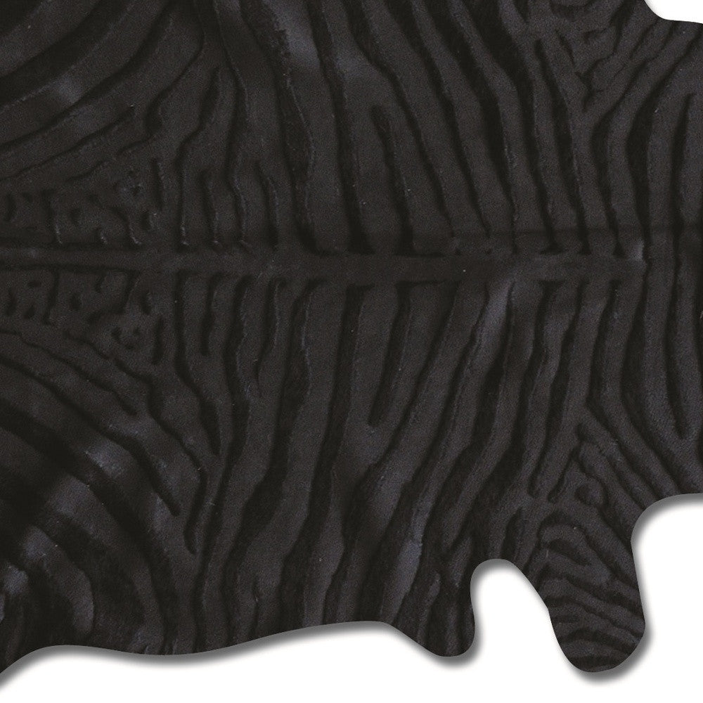 Black And White Cowhide Animal Print Area Rug