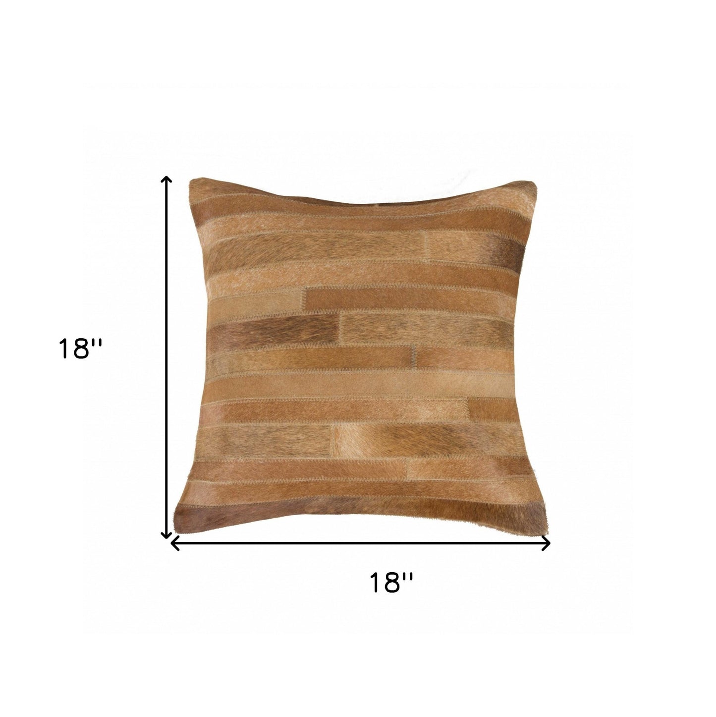 18" X 18" X 5" Brown  Pillow