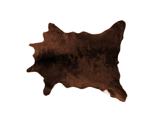 2' X 3' Chocolate Cowhide Hand Woven Area Rug