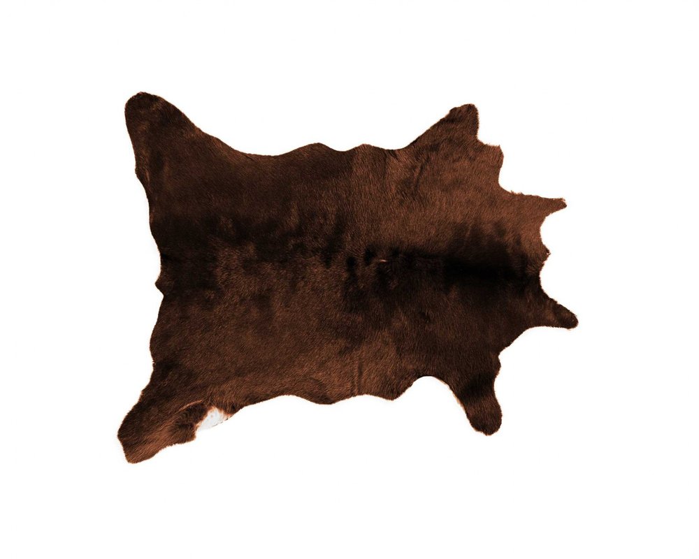 24" X 36" Brown Calfskin - Area Rug