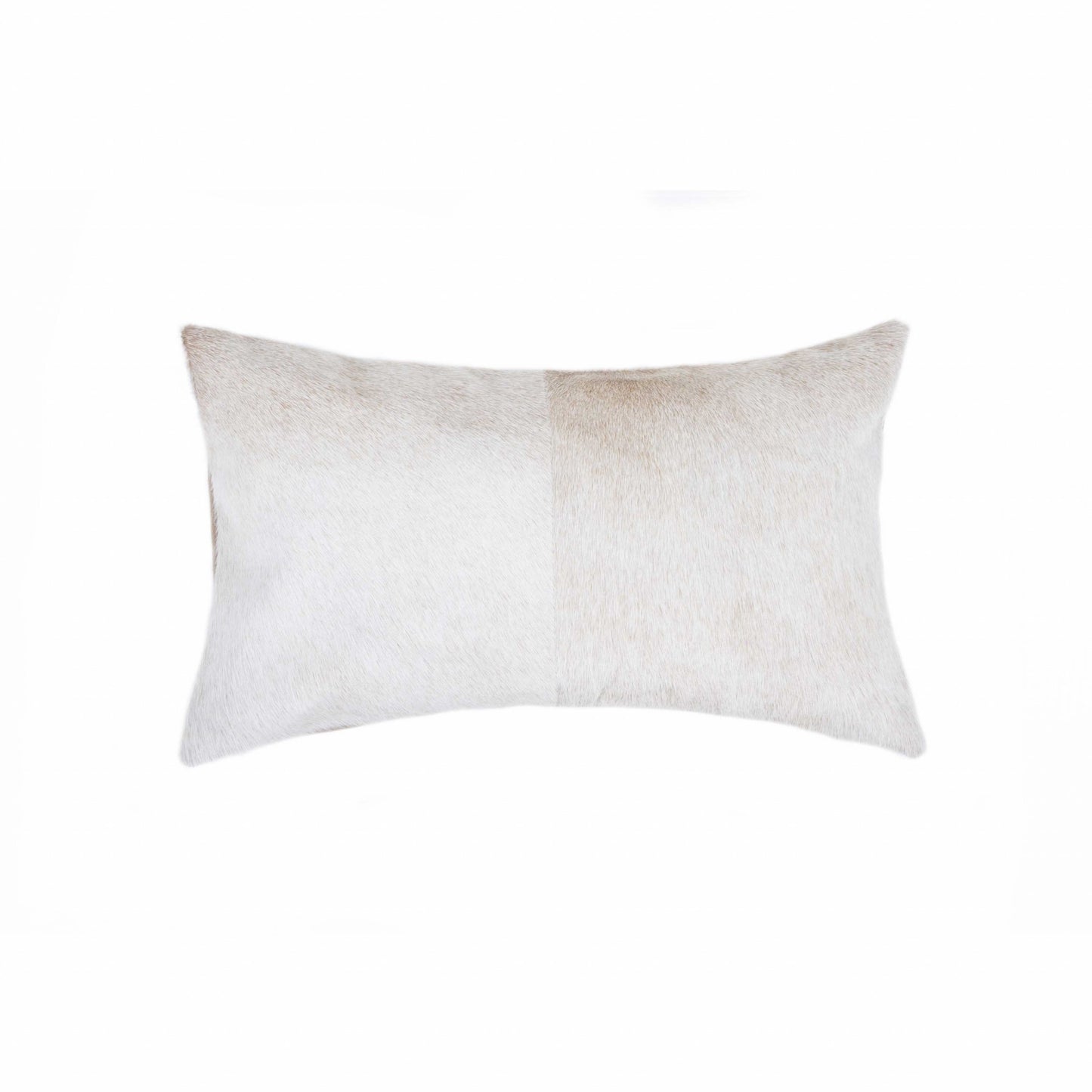 12" X 20" Tan Cowhide Throw Pillow