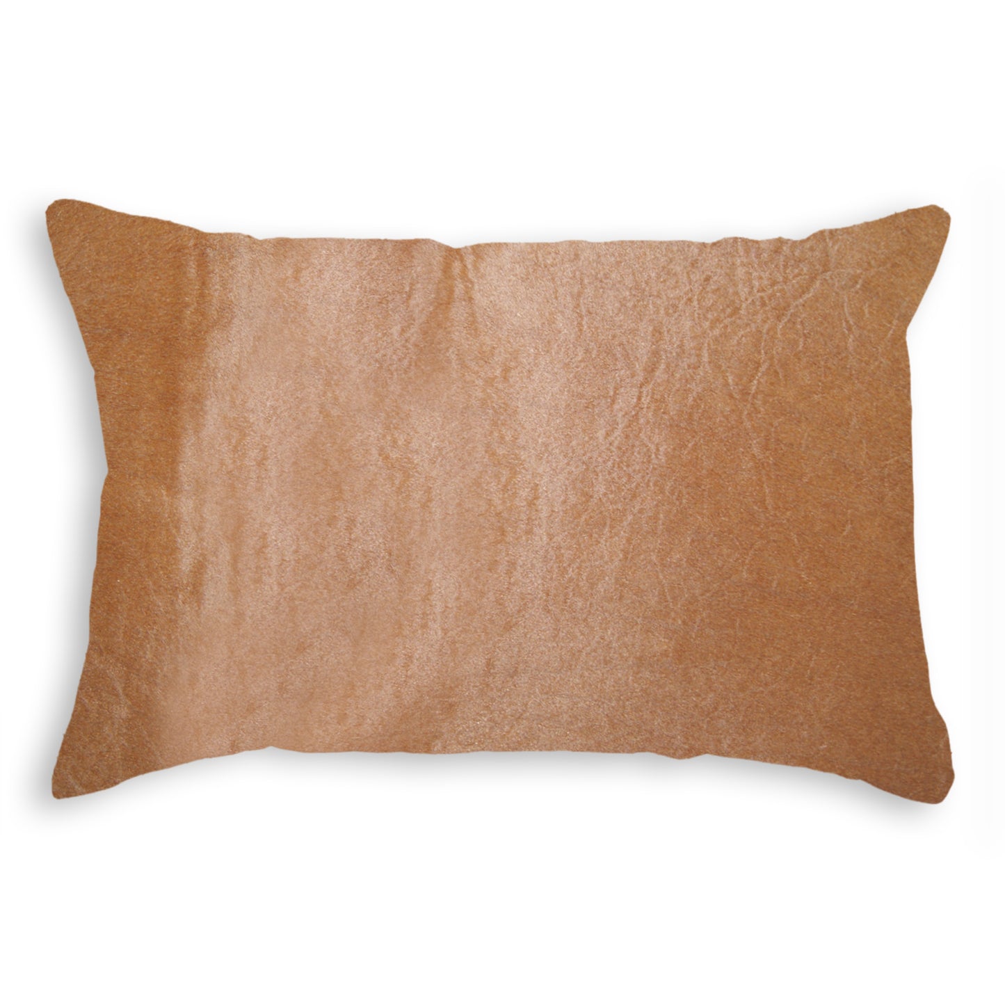 12" X 20" Tan Cowhide Throw Pillow