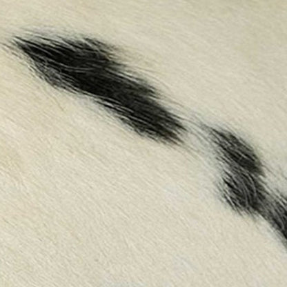 12" X 20" X 5" White And Black Cowhide  Pillow