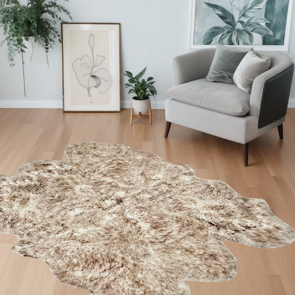 Gradient Chocolate Animal Print Area Rug