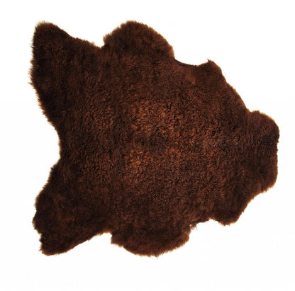 2' X 3' Chocolate Cowhide Hand Woven Area Rug