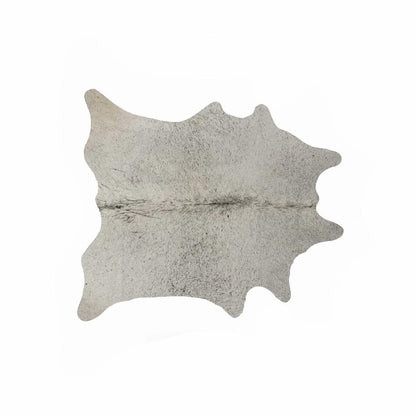 6' X 7' Gray Cowhide Hand Tufted Area Rug
